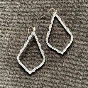 White Chandelier Earrings